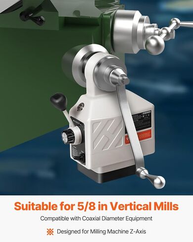 تغذية الطاقة من VEVOR Z-Axis، وحدة تغذية مطحنة الطاولة الكهربائية لآلات الطحن، سرعة قابلة للتعديل 0-200 دورة في الدقيقة، عزم دوران 450 رطل، تغذية طاولة 120 فولت لبريدجبورت والمطاحن من نوع الركبة مع قطر عمود نهاية 5/8 بوصة in Kuwait