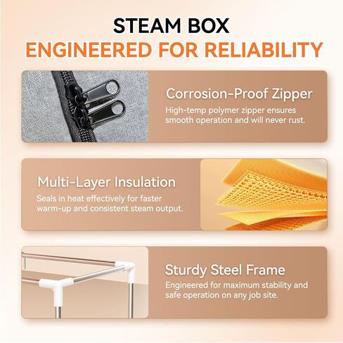 مجموعة مولد البخار لثني الخشب مع صندوق بخار كبير قابل للطي مقاس 55 بوصة، جهاز بخار خشبي لثني الخشب، آلة ثني الخشب للتجميع بدون أدوات لمشاريع الأعمال الخشبية المنحنية in Kuwait