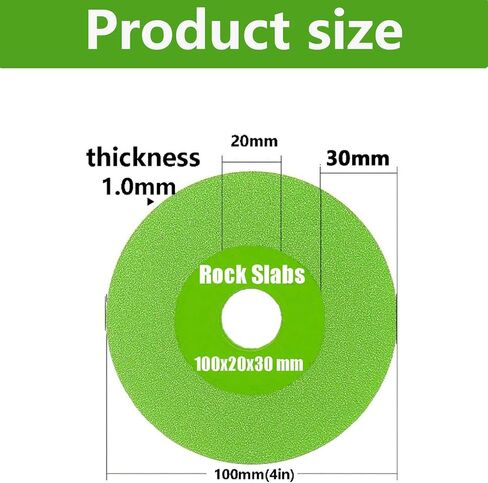2 Pack 4-1/2" Diamond Saw Blade Set - Wet and Dry Use Rock Slab Grinding Disc with 7/8" Arbor, Discos para Cortar Ceramica for Cutting and Grinding Ceramic Glass, Tile, Jade, Marble (2 Pack Mix) in Saudi Arabia