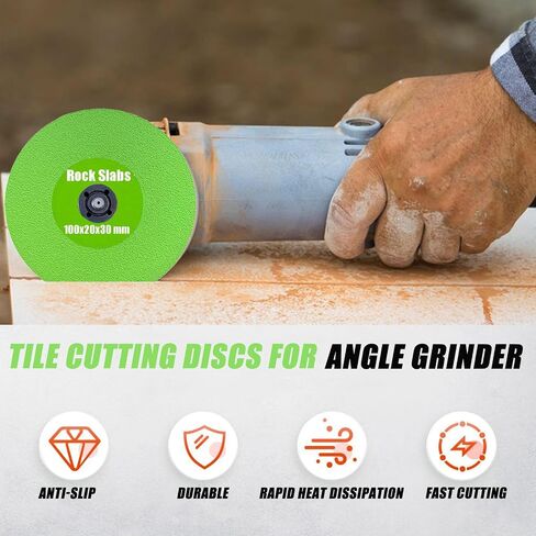 2 Pack 4-1/2" Diamond Saw Blade Set - Wet and Dry Use Rock Slab Grinding Disc with 7/8" Arbor, Discos para Cortar Ceramica for Cutting and Grinding Ceramic Glass, Tile, Jade, Marble (2 Pack Mix) in Saudi Arabia