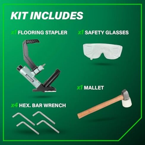 Metabo HPT 2-in-1 Flooring Nailer & Stapler, Accepts 16-Gauge L-Shaped Cleat Nails &15.5-Gauge 1/2-Inch Crown Flooring Staples, Mallet Actuated Pneumatic Operation, N5010AC in Saudi Arabia