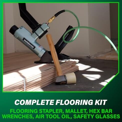 Metabo HPT 2-in-1 Flooring Nailer & Stapler, Accepts 16-Gauge L-Shaped Cleat Nails &15.5-Gauge 1/2-Inch Crown Flooring Staples, Mallet Actuated Pneumatic Operation, N5010AC in Saudi Arabia