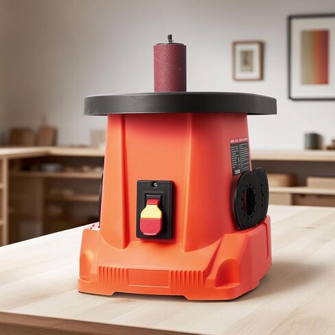 VEVOR Oscillating Spindle Sander, 2400RPM Benchtop Spindle Sander with 6 Sleeves (1/2"-3"), 5/8" Stroke, 15.6" x 11.6" Cast Iron Worktable for Furniture Finishing, Crafts Sanding, DIY Woodworking in Saudi Arabia