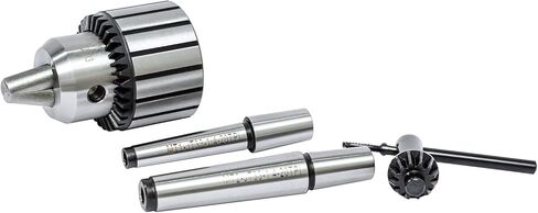 مجموعة محول ظرف مثقاب المخرطة - 1/2 بوصة (1-13 مم) ظرف ضغط المثقاب مع Morse Taper Arbor MT1 (JT33-MT1) وMT2 (JT33-MT2) مع مفتاح تشاك in Kuwait