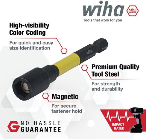 Wiha 70458 5/16-Inch Hex Impact Nutsetter – 2 Pack in Saudi Arabia