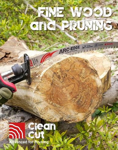 EZARC Arc Edge Reciprocating Saw Blades, 15-Inch 6TPI for Pruning, 3-Pack | Extra-Long Arc Edge, Japanese Teeth, Fleam Ground Teeth, Deep Gullets, Up to 3x Life, for Tree Trimming, Larger Branches in Kuwait