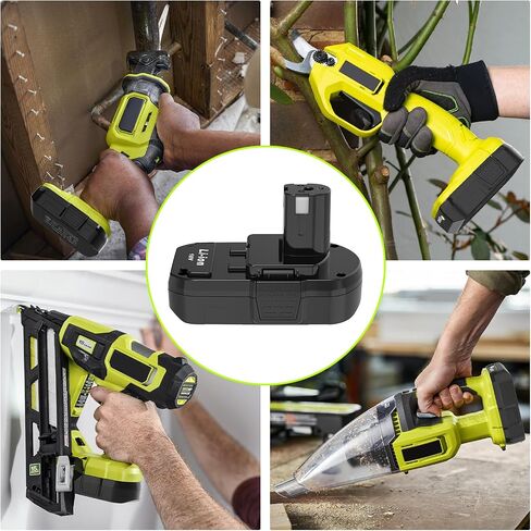 2 حزمة بطارية وشاحن 3.0 أمبير 18 فولت بديلة لبطارية Ryobi 18 فولت وشاحن P103 P104 متوافق مع Ryobi 18V ONE+ أدوات كهربائية وشواحن لاسلكية in Kuwait