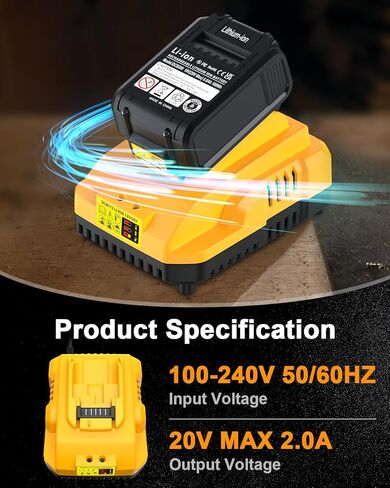 DCB112 20V MAX استبدال شاحن البطارية لشاحن بطارية Dewalt، متوافق مع بطارية Dewalt 12V-20V in Kuwait