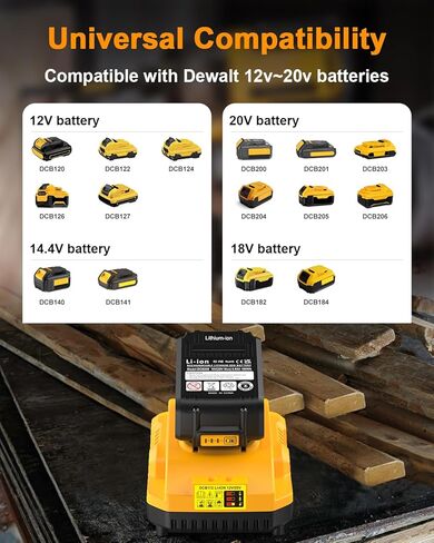 DCB112 20V MAX استبدال شاحن البطارية لشاحن بطارية Dewalt، متوافق مع بطارية Dewalt 12V-20V in Kuwait