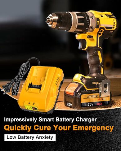 DCB112 20V MAX استبدال شاحن البطارية لشاحن بطارية Dewalt، متوافق مع بطارية Dewalt 12V-20V in Kuwait
