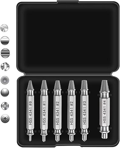 Gifts for Men,Damaged Screw Extractor Set-Christmas Stocking Stuffers for Men Adults Him,Mens Gifts for Dad,Husband,Stripped Screws Nuts & Bolts Drill Bit Tools for Easy Removal of Rusty Broken Screw in Saudi Arabia