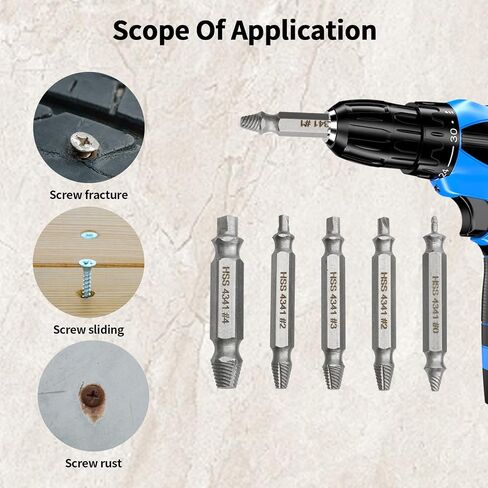 Gifts for Men,Damaged Screw Extractor Set-Christmas Stocking Stuffers for Men Adults Him,Mens Gifts for Dad,Husband,Stripped Screws Nuts & Bolts Drill Bit Tools for Easy Removal of Rusty Broken Screw in Saudi Arabia
