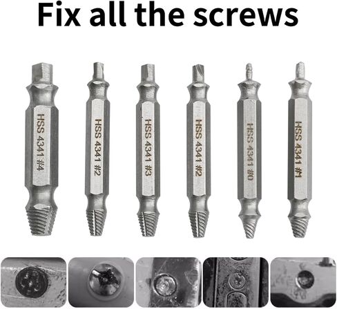 Gifts for Men,Damaged Screw Extractor Set-Christmas Stocking Stuffers for Men Adults Him,Mens Gifts for Dad,Husband,Stripped Screws Nuts & Bolts Drill Bit Tools for Easy Removal of Rusty Broken Screw in Saudi Arabia