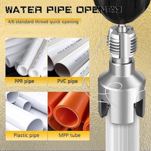 Integrated Internal & External Pipe Threading Tool, Upgrade Pipe Thread Cutting Tool, PVC Rethreading Tool for Water Pipes,1/2" and 3/4" Pipe Sizes Rethreading Tool for Electric Drill (1/2"+3/4") in Saudi Arabia