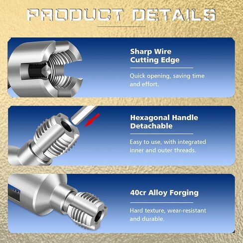 Integrated Internal & External Pipe Threading Tool, Upgrade Pipe Thread Cutting Tool, PVC Rethreading Tool for Water Pipes,1/2" and 3/4" Pipe Sizes Rethreading Tool for Electric Drill (1/2"+3/4") in Saudi Arabia