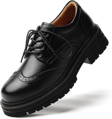 Oxford Shoes for Women Women's Oxford Shoes Platform Classic Lace Up Loafers Comfortable Dress Business Casual Work Office Oxfords Shoe for Ladies in Saudi Arabia