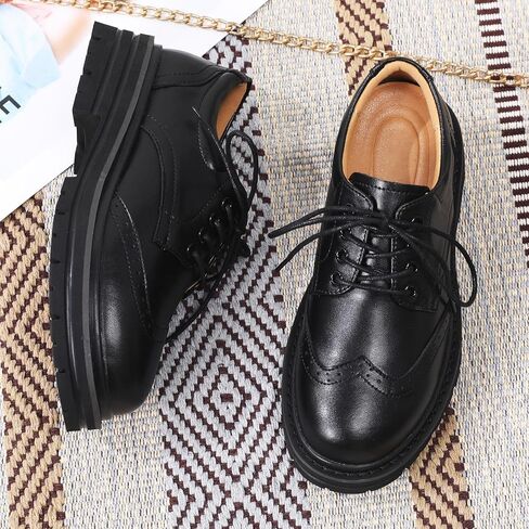 Oxford Shoes for Women Women's Oxford Shoes Platform Classic Lace Up Loafers Comfortable Dress Business Casual Work Office Oxfords Shoe for Ladies in Saudi Arabia