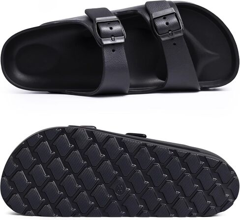 Women's Platform Sandals with Arch Support, Chunky Lightweight Foam Slip on Slides, Comfortable Summer Beach Sandals with Adjustable Buckle in Kuwait