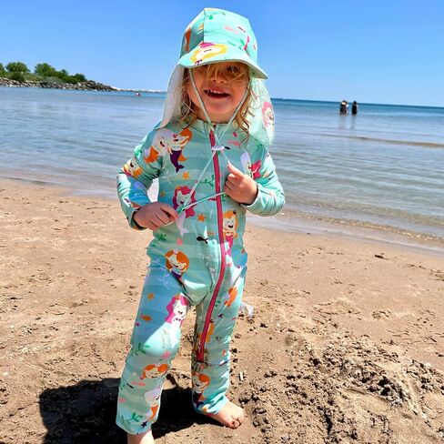 Baby Swimsuit Girl and Boy Infant Swimwear UPF 50+ Sun Protectant Bathing Suit Long Sleeve One Piece Full Coverage in Saudi Arabia