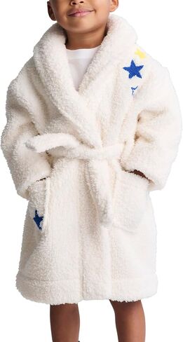 رداء Barefoot Dreams® المصقول CozyChic® للأطفال الصغار المطرز على شكل كوكب، كريمي، 4T-5T in Saudi Arabia