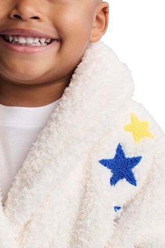 رداء Barefoot Dreams® المصقول CozyChic® للأطفال الصغار المطرز على شكل كوكب، كريمي، 4T-5T in Saudi Arabia