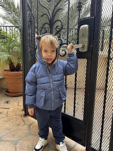 TUONROAD Baby Girls Coats for 6 Months-5 Years Toddlers Boy Winter Jacket Warm Bear Hooded Outdoor Coats Size 5 in Kuwait