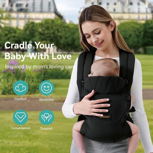Baby Carrier Newborn to Toddler 7-45 lbs with Natural Material, Ergonomic Design,Versatile and Adjustable,Hands Free for Moms&Dads,Green in Saudi Arabia