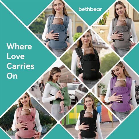Baby Carrier Newborn to Toddler 7-45 lbs with Natural Material, Ergonomic Design,Versatile and Adjustable,Hands Free for Moms&Dads,Green in Saudi Arabia