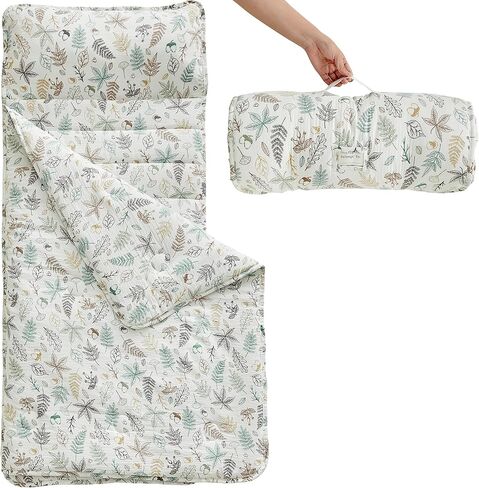 Toddler Nap Mat with Pillow and Blanket,Extra Large Roll Up Kids Sleeping Mat,Soft Slumber Bags for Girls,Perfect for Daycare,Preschool Travel Camping in Saudi Arabia