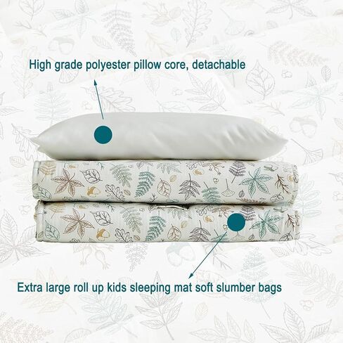 Toddler Nap Mat with Pillow and Blanket,Extra Large Roll Up Kids Sleeping Mat,Soft Slumber Bags for Girls,Perfect for Daycare,Preschool Travel Camping in Saudi Arabia