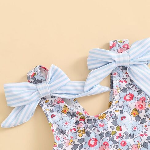 Yccutest طفل فتاة لباس سباحة طفل بيكيني ملابس السباحة الفتيات قطعتين القوس تانك القمم السراويل لباس سباحة طفل الفتيات ملابس السباحة in Kuwait