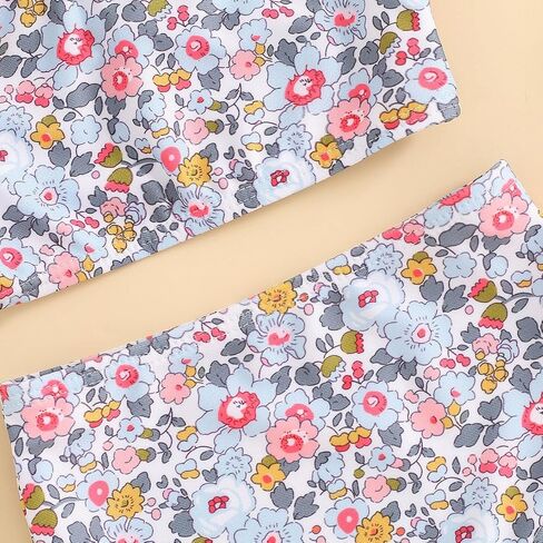 Yccutest طفل فتاة لباس سباحة طفل بيكيني ملابس السباحة الفتيات قطعتين القوس تانك القمم السراويل لباس سباحة طفل الفتيات ملابس السباحة in Kuwait