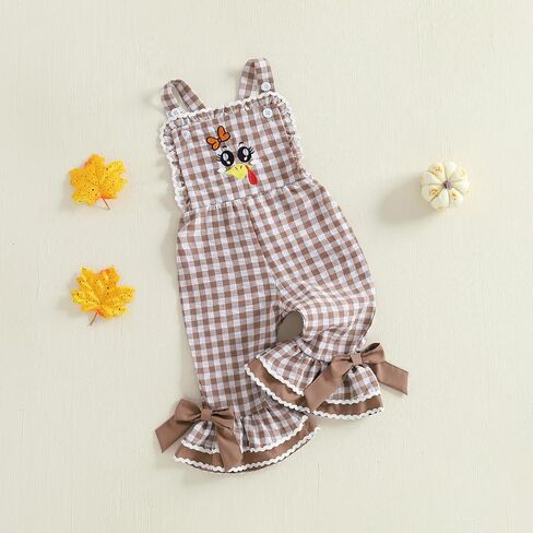 Toddler Baby Girl Christmas Outfit Overalls Lamp Romper Suspender Jumpsuit | Sleeveless Kids Baby Santa Outfit, Holly Jolly Letter Bell Bottoms, Holiday One Piece Jumpsuit, 6 12 18 24 Months 1-5T in Saudi Arabia