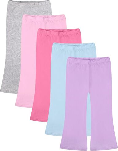 FEQO Toddler Girl Flare Pants Baby Girl Cotton Leggings Bell Bottoms Size 18M-5T in Saudi Arabia