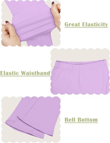 FEQO Toddler Girl Flare Pants Baby Girl Cotton Leggings Bell Bottoms Size 18M-5T in Saudi Arabia