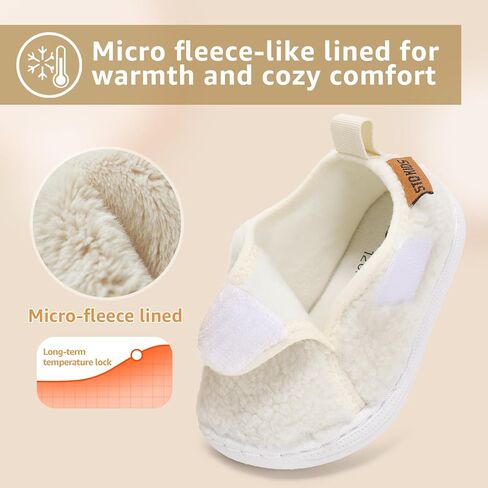 Baby Slippers Boys Girls Indoor Outdoor Non Slip Slippers Comfort Lightweight Shoes with Warm Wool Interior for 6 12 18 24 Months in Saudi Arabia