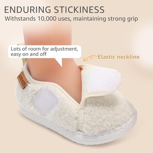Baby Slippers Boys Girls Indoor Outdoor Non Slip Slippers Comfort Lightweight Shoes with Warm Wool Interior for 6 12 18 24 Months in Saudi Arabia