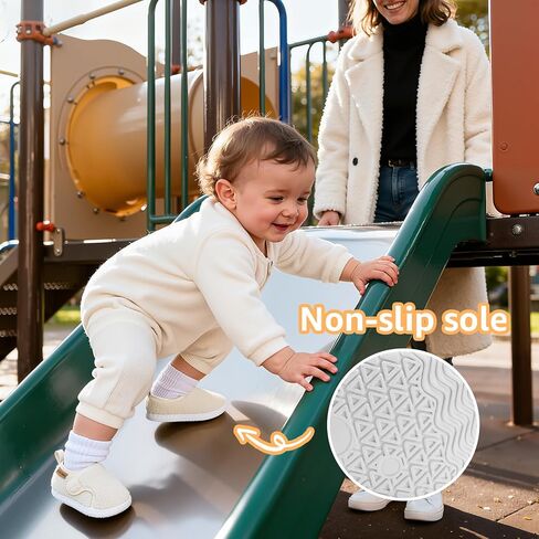 Baby Slippers Boys Girls Indoor Outdoor Non Slip Slippers Comfort Lightweight Shoes with Warm Wool Interior for 6 12 18 24 Months in Saudi Arabia