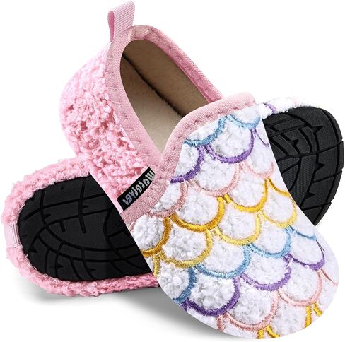 WateLves Kids Toddler Slippers Boys Girls House Shoes Slip on Sock Slippers Lightweight Winter Indoor Outdoor Walking Shoes in Kuwait