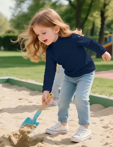Witwot Toddler Girls Mock Turtleneck Shirts Cotton Baby Girl Long Sleeve Thermal T-Shirt Soft Basic Pullover Top Size 18M-5T in Saudi Arabia