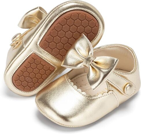 Baby Girls Mary Jane Flats - Infant,Babies Walking Shoes Soft Rubber Sole Princess Wedding in Kuwait