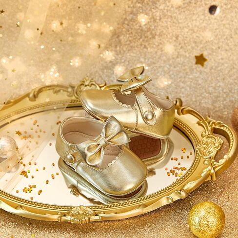 Baby Girls Mary Jane Flats - Infant,Babies Walking Shoes Soft Rubber Sole Princess Wedding in Kuwait