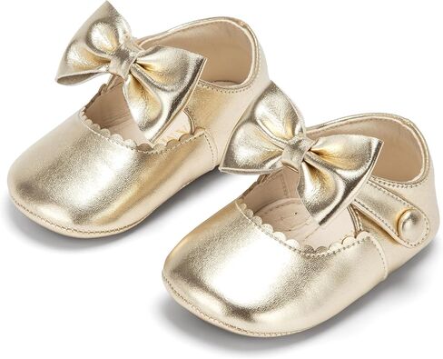 Baby Girls Mary Jane Flats - Infant,Babies Walking Shoes Soft Rubber Sole Princess Wedding in Kuwait