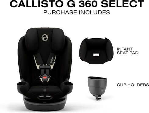 Callisto G 360 Select Rotating All-in-One Convertible Car Seat - Black in Saudi Arabia