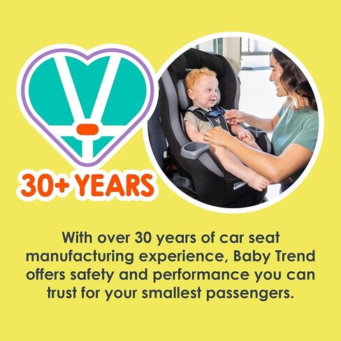 Baby Trend Trooper™ Slim 3-in-1 Convertible Car Seat, Quartz Pink – Slim Fit, 3-in-1 Growth Modes, Lightweight Design, Adjustable Comfort Padding in Saudi Arabia