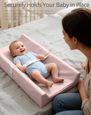 Baby Changing Pad - Vegan Leather Changing Pad, Wipeable Changing Pads, 31.5" x 16" Diaper Waterproof PU Changing Mat for Dresser Table in Kuwait