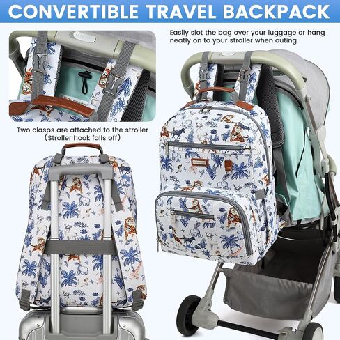 Diaper Bag Backpack, Large Baby Nappy Bags with Portable Changing Pad for Boys and GirlsMultifunction Travel Baby Bag for Moms Dads, Shower Gifts Waterproof and Stylish in Saudi Arabia