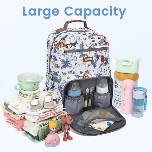 Diaper Bag Backpack, Large Baby Nappy Bags with Portable Changing Pad for Boys and GirlsMultifunction Travel Baby Bag for Moms Dads, Shower Gifts Waterproof and Stylish in Saudi Arabia