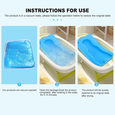 HALLO Baby Bath Sponge Soft Infant Bath Mat Newborn Cushion Odor Free (Blue) in Saudi Arabia