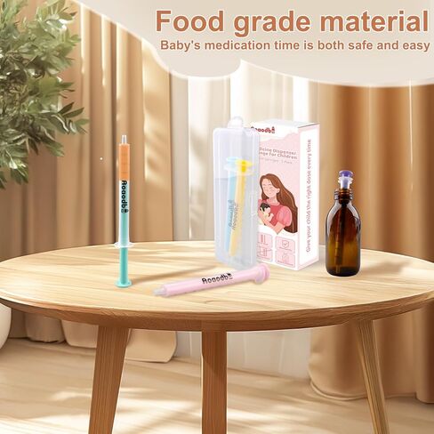 حقنة توزيع أدوية الأطفال للأطفال، محاقن فموية، حقنة بلاستيكية سائلة بدون إبرة، أدوات جرعات مانعة للتسرب، 5 محاقن ملونة فريدة - 5 عبوات in Kuwait